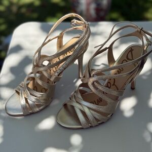 Sam Edelman Metallic Strappy Heels